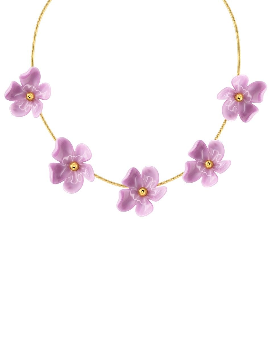 Wildflower Necklace Gold/Pink
