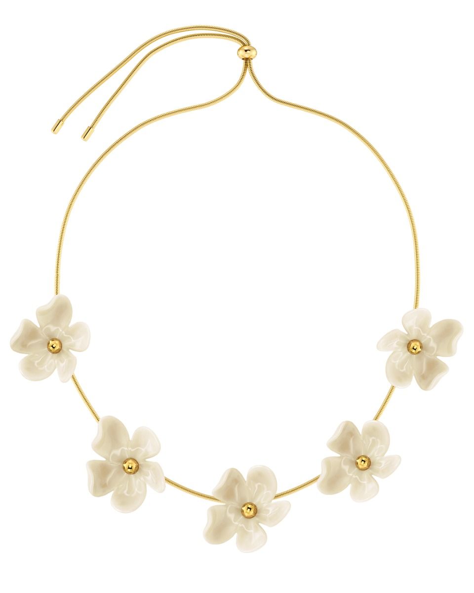 Wildflower Necklace Gold/White