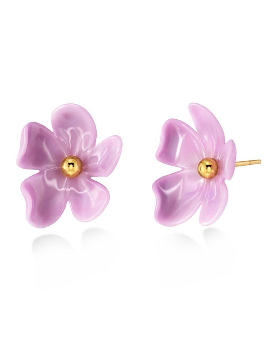 Wildflower Studs Gold/Pink