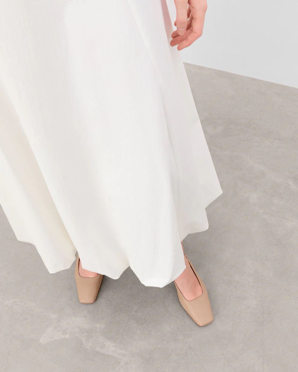 Flattered, Elin Leather Beige Heels