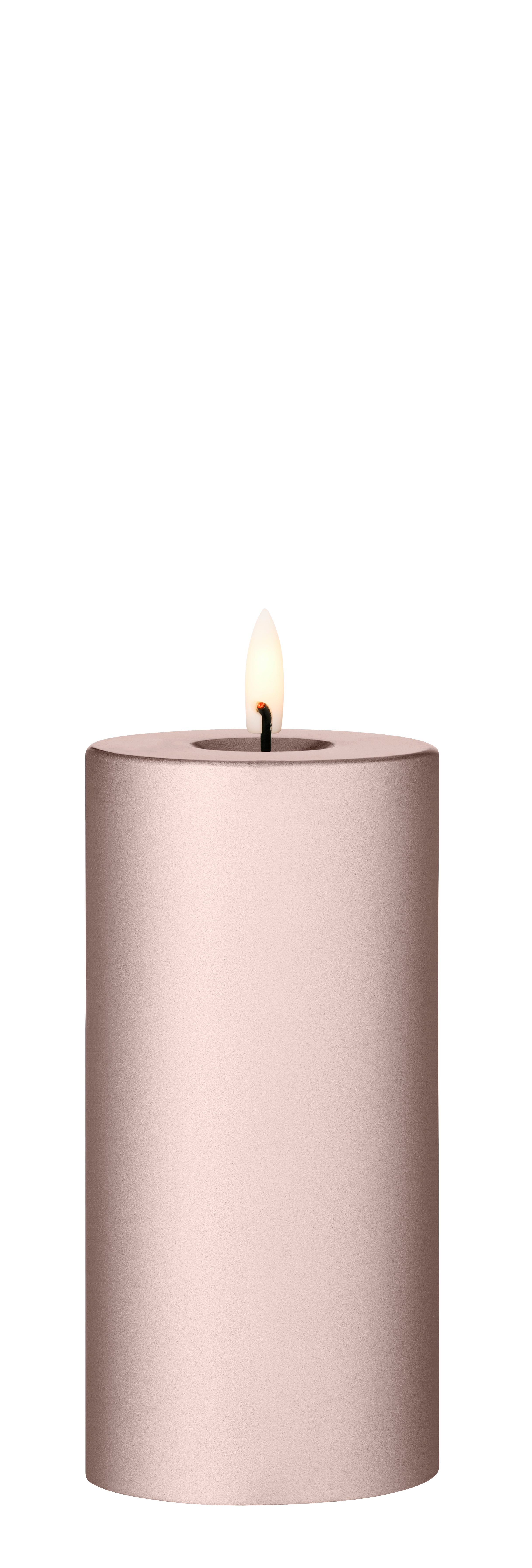 Ester&Erik, LED pilar candle - Champagne Metallic 15cm