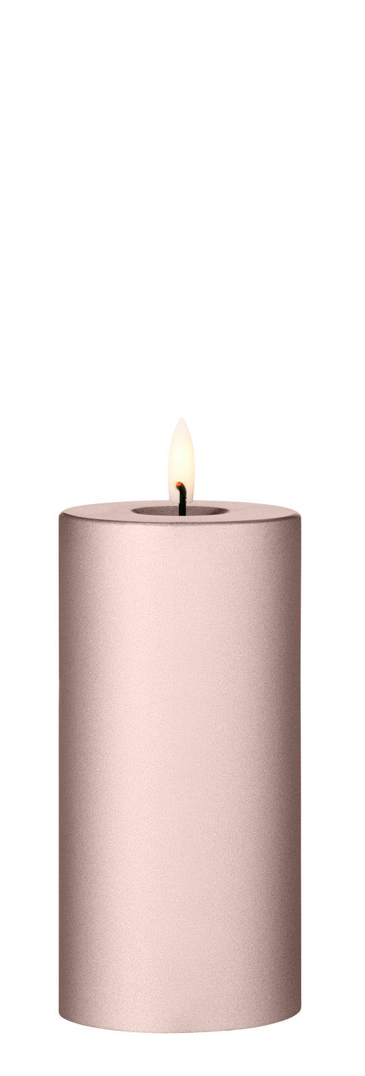 Ester&Erik, LED pilar candle - Champagne Metallic 15cm