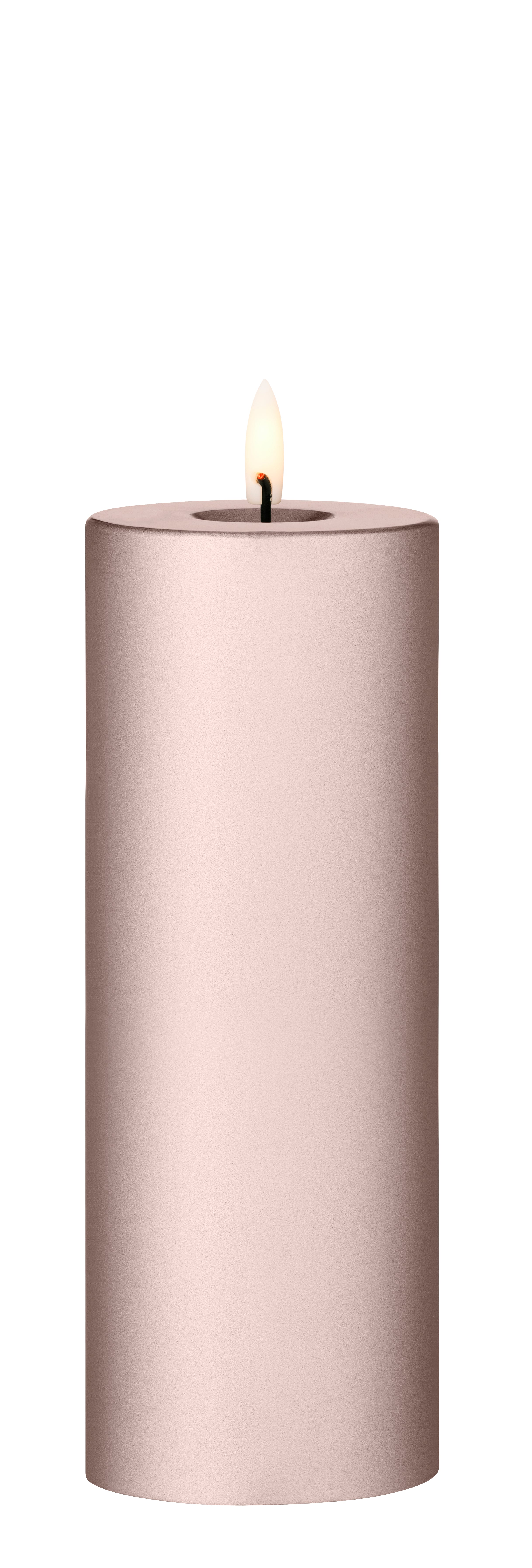 Ester&Erik, LED pilar candle - Champagne Metallic 20 cm