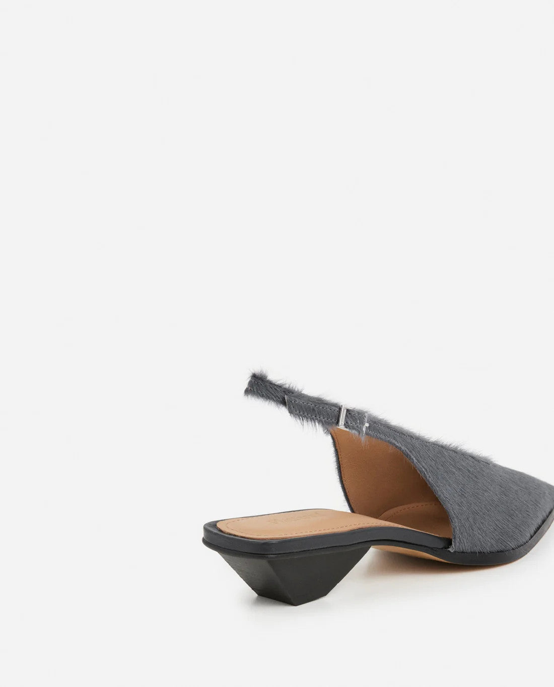 Flattered, Avalon Leather Grey Hair Slingback