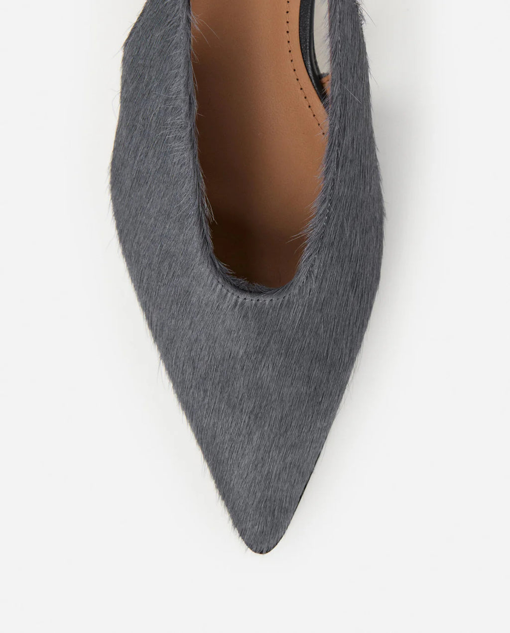 Flattered, Avalon Leather Grey Hair Slingback