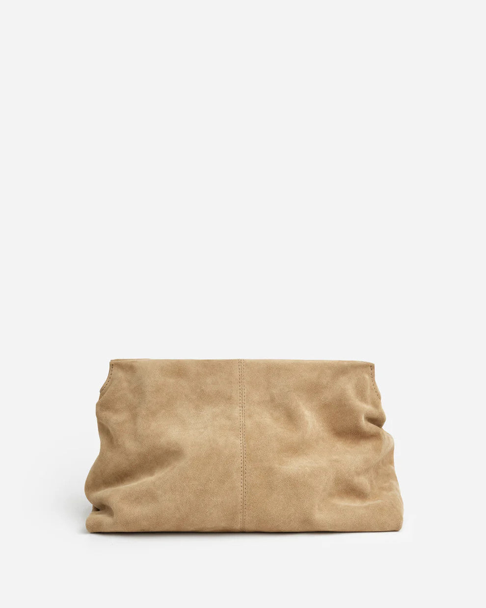 Flattered, Clay Clutch Suede Sand