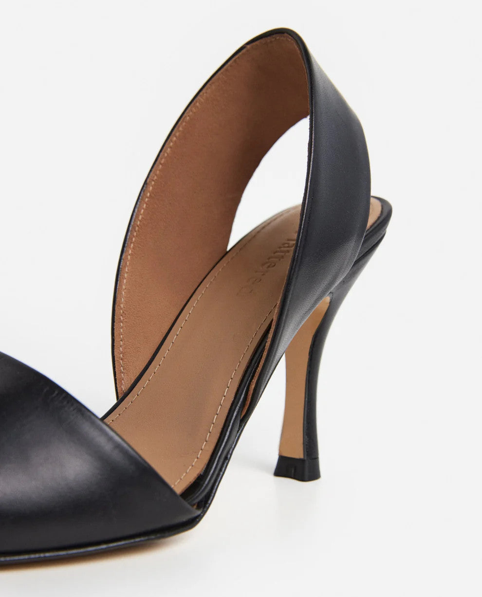 Flattered, Ricky Leather Black Heels