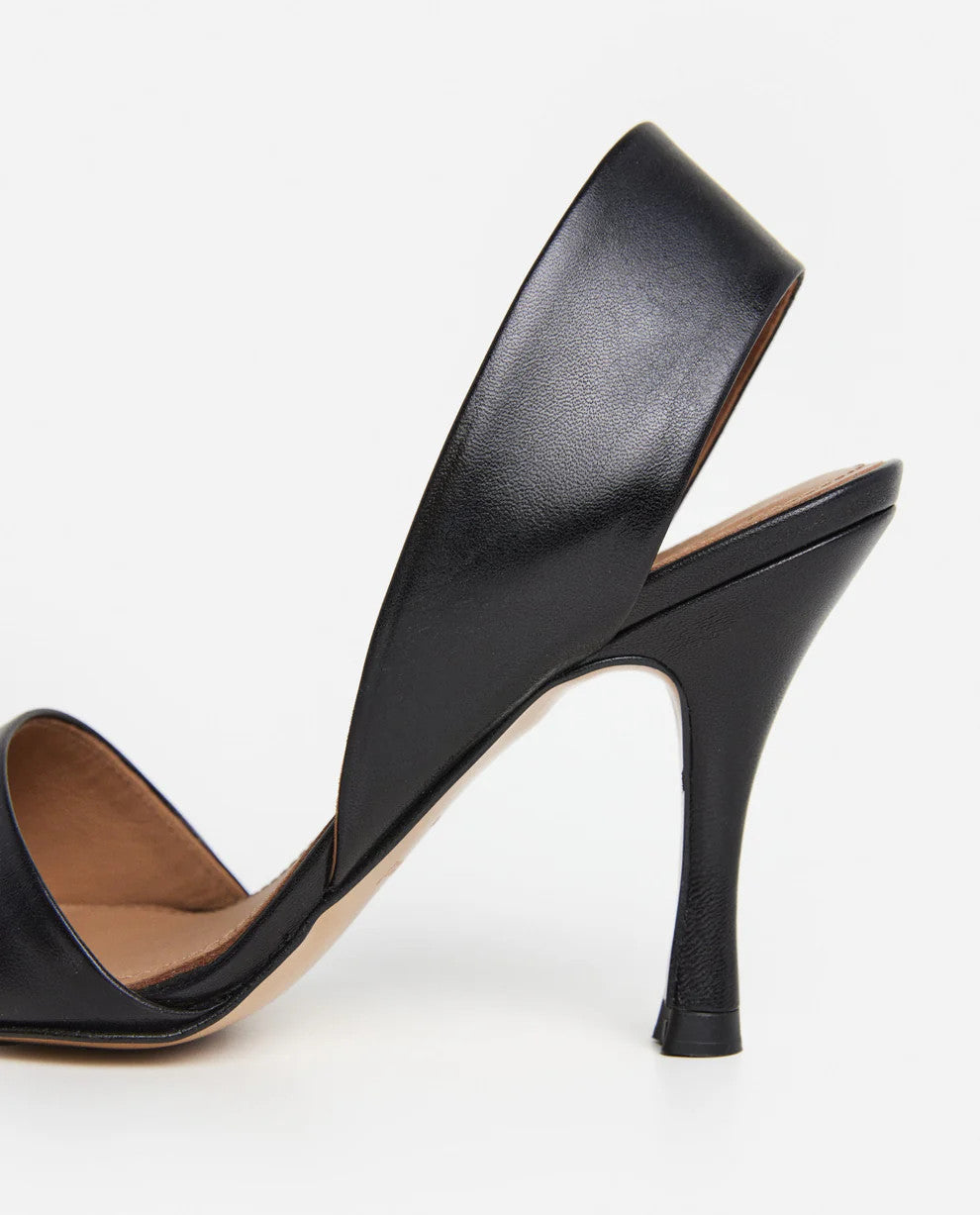 Flattered, Ricky Leather Black Heels