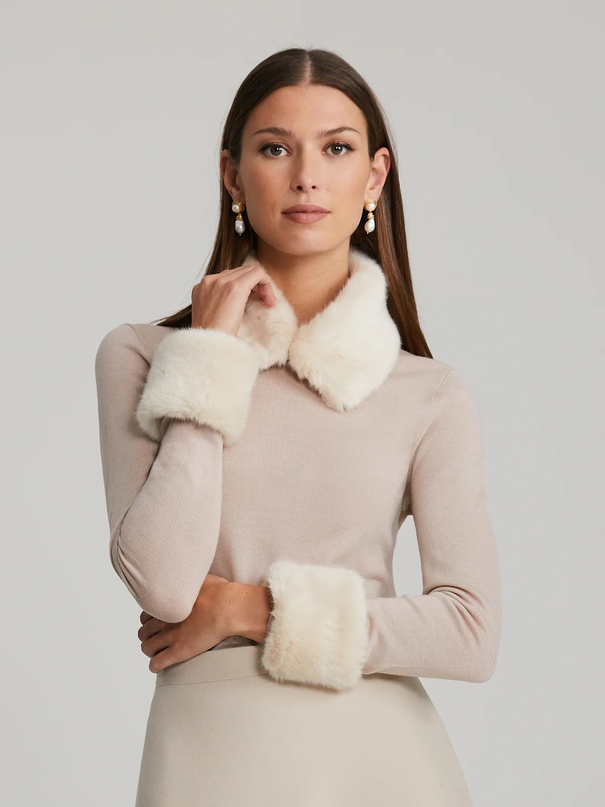 Andiata, Gianina Faux-Fur Set Almond