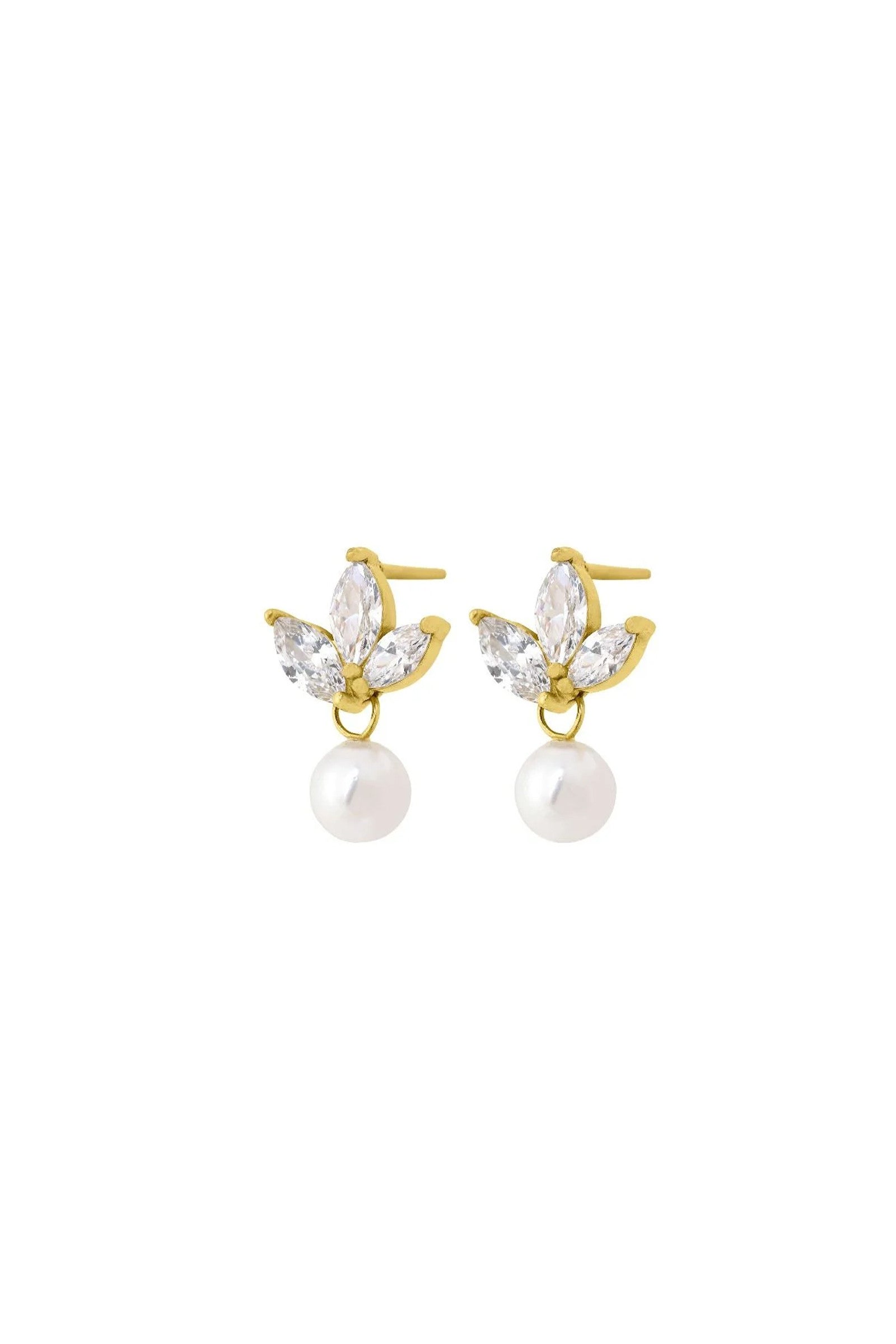 Edblad, Laurel Pearl Studs Gold
