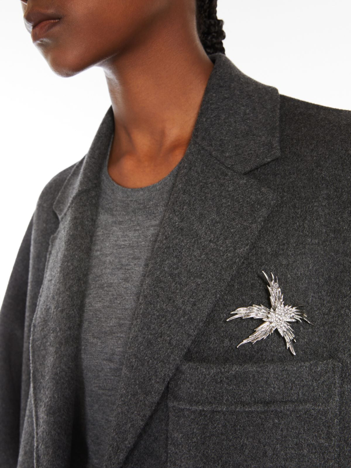 Weekend Max Mara, Addi Rhinestone Brooch Silver