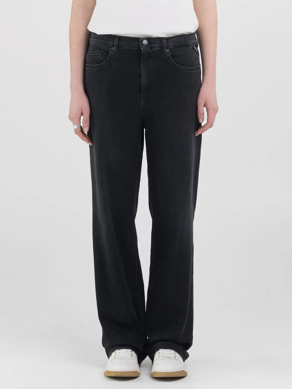 REPLAY Melja Straight-fit Jeans, Full Lenght Black