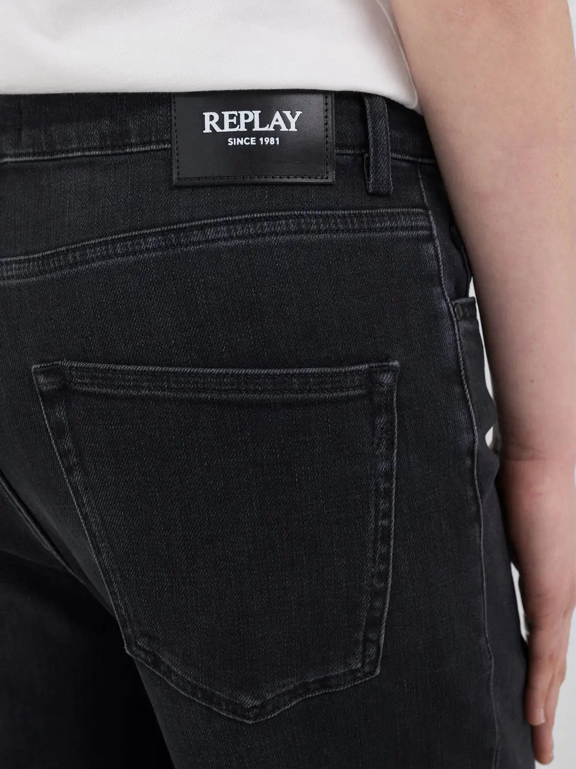 REPLAY Melja Straight-fit Jeans Black 30"