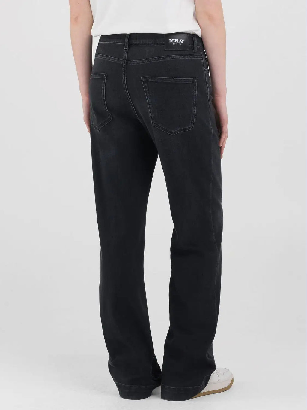 REPLAY Melja Straight-fit Jeans, Full Lenght Black