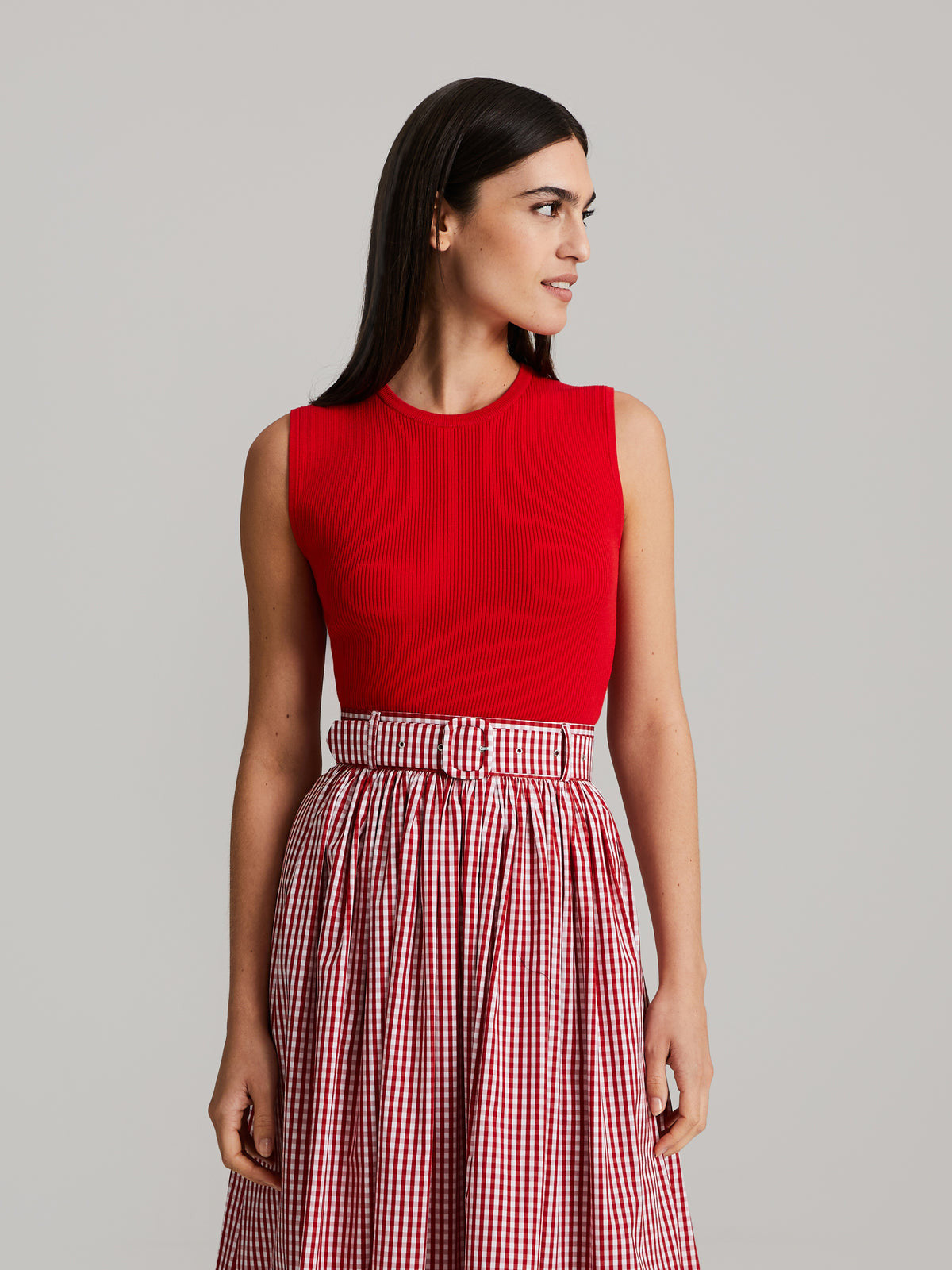 Andiata, Griet Rib knit Top Poppy Red