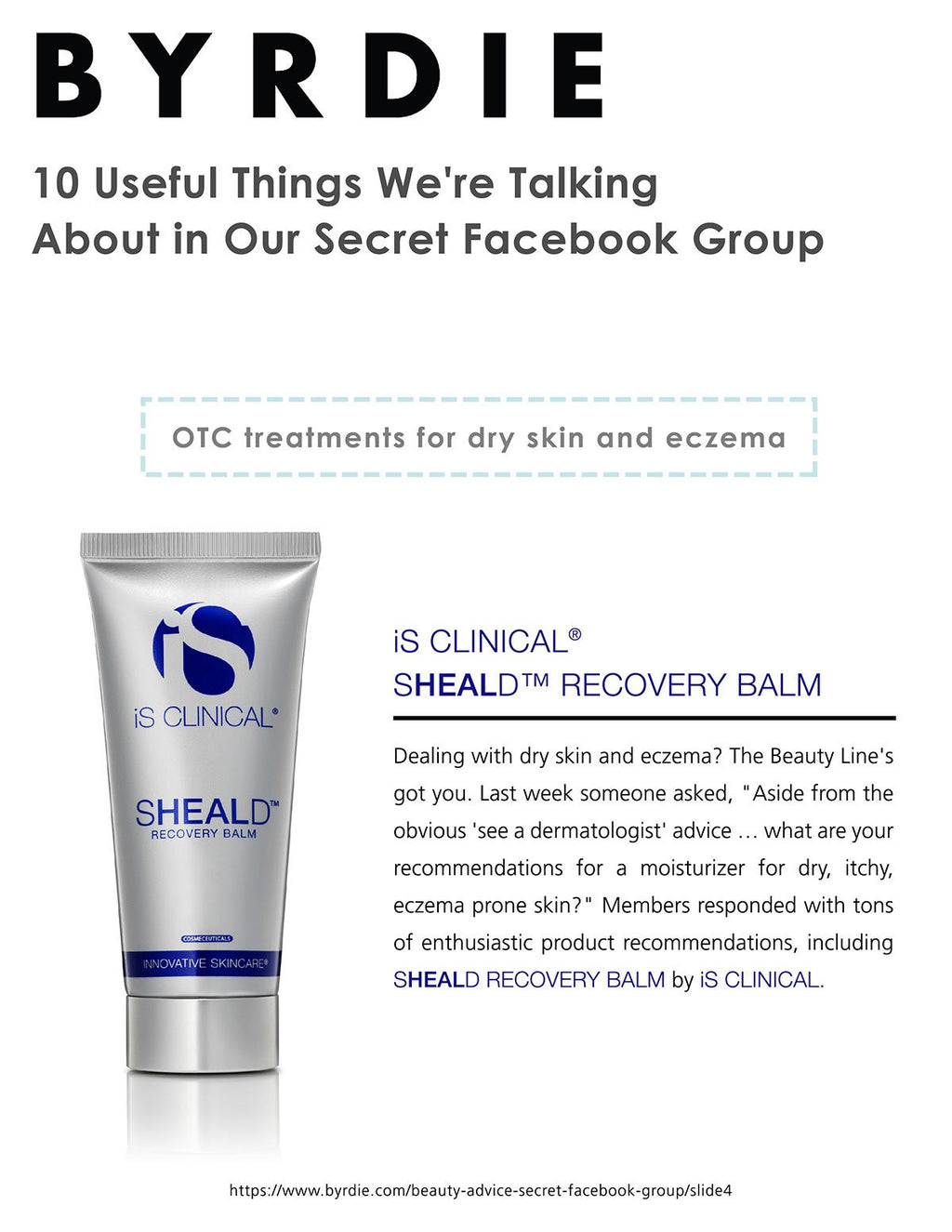 iS Clinical, Sheald Recovery Balm