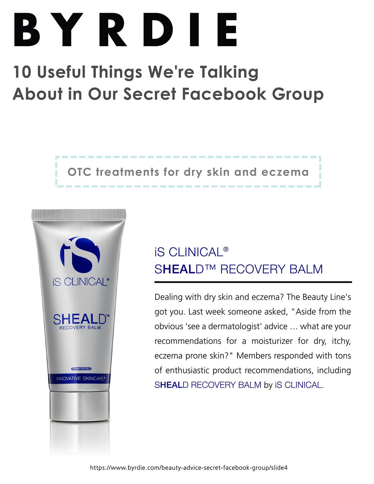 iS Clinical, Sheald Recovery Balm