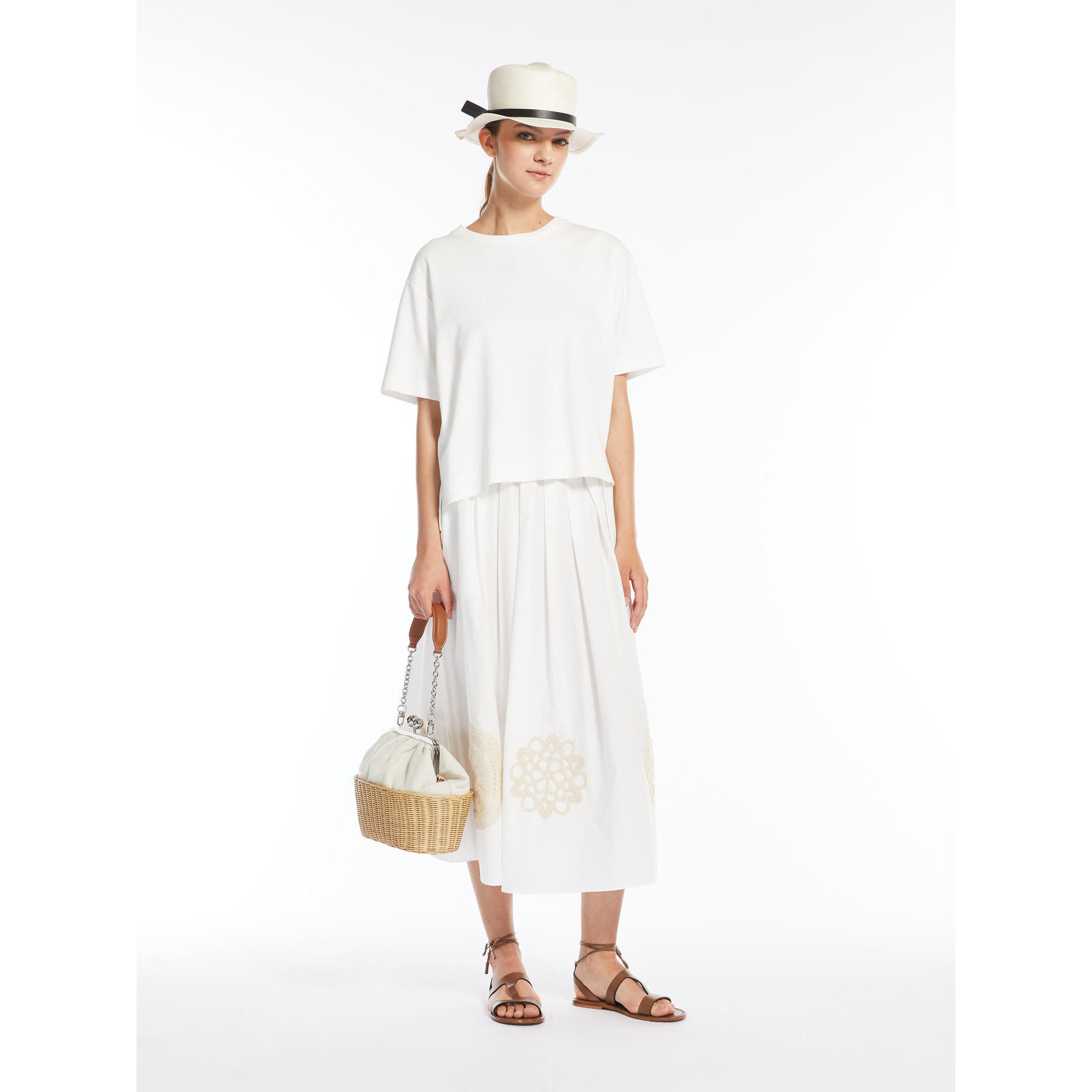 Weekend Max Mara, Orme Embroidered Pleated Skirt