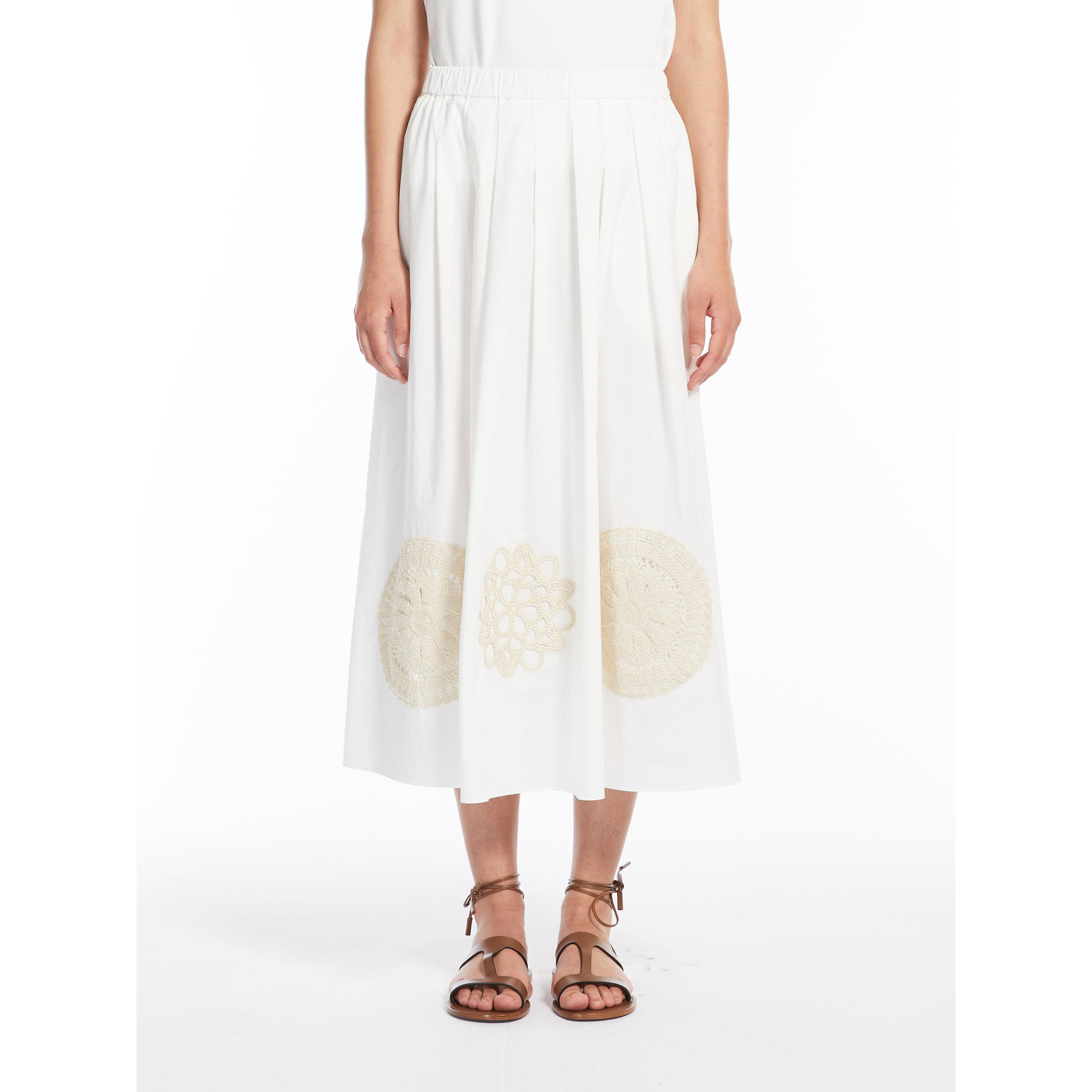 Weekend Max Mara, Orme Embroidered Pleated Skirt