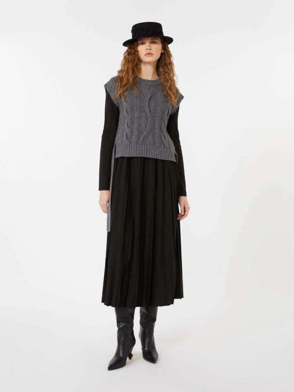 Weekend Max Mara, 2-in-1 Jersey & Wool knit dress