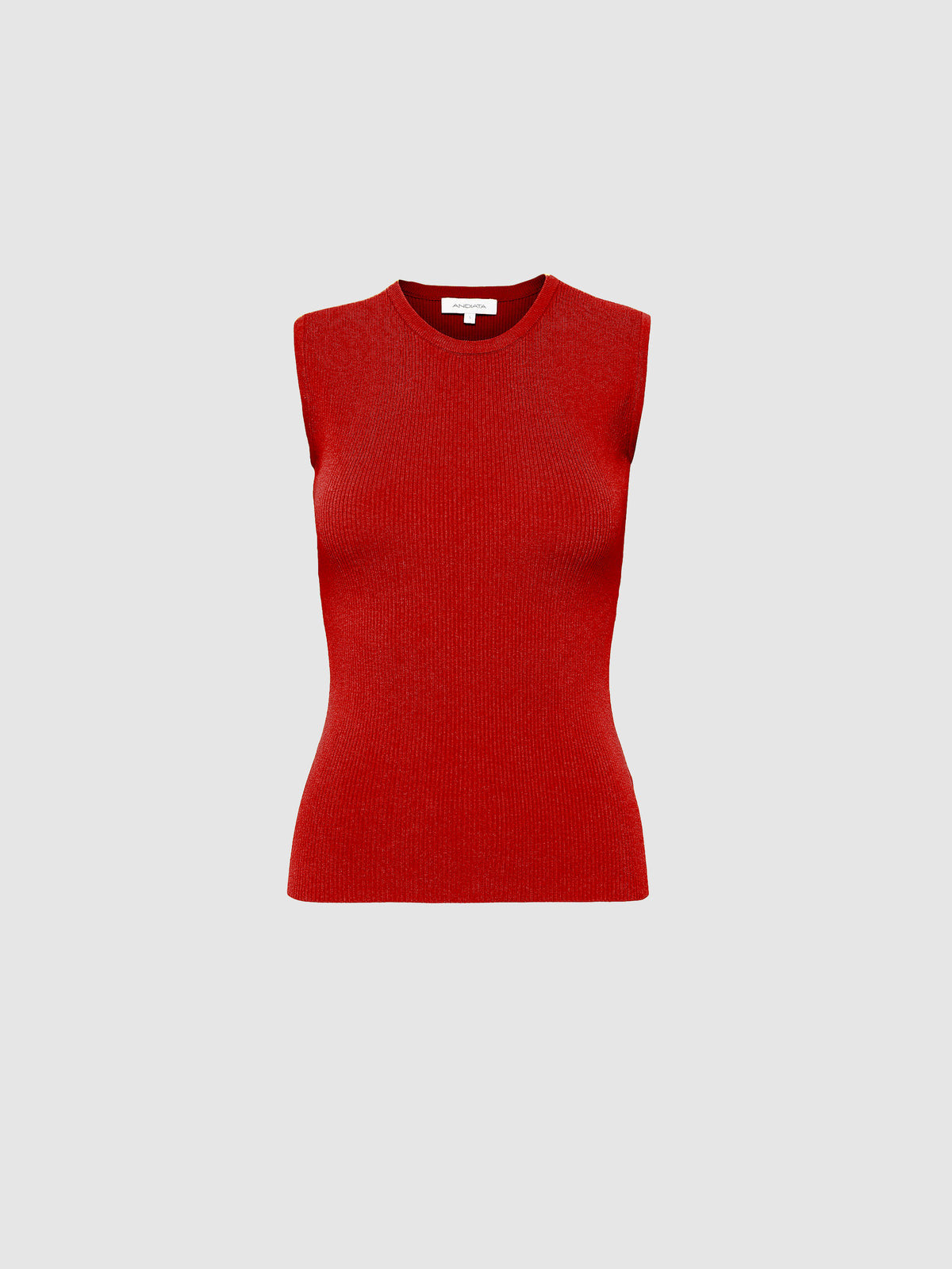 Andiata, Griet Rib knit Top Poppy Red