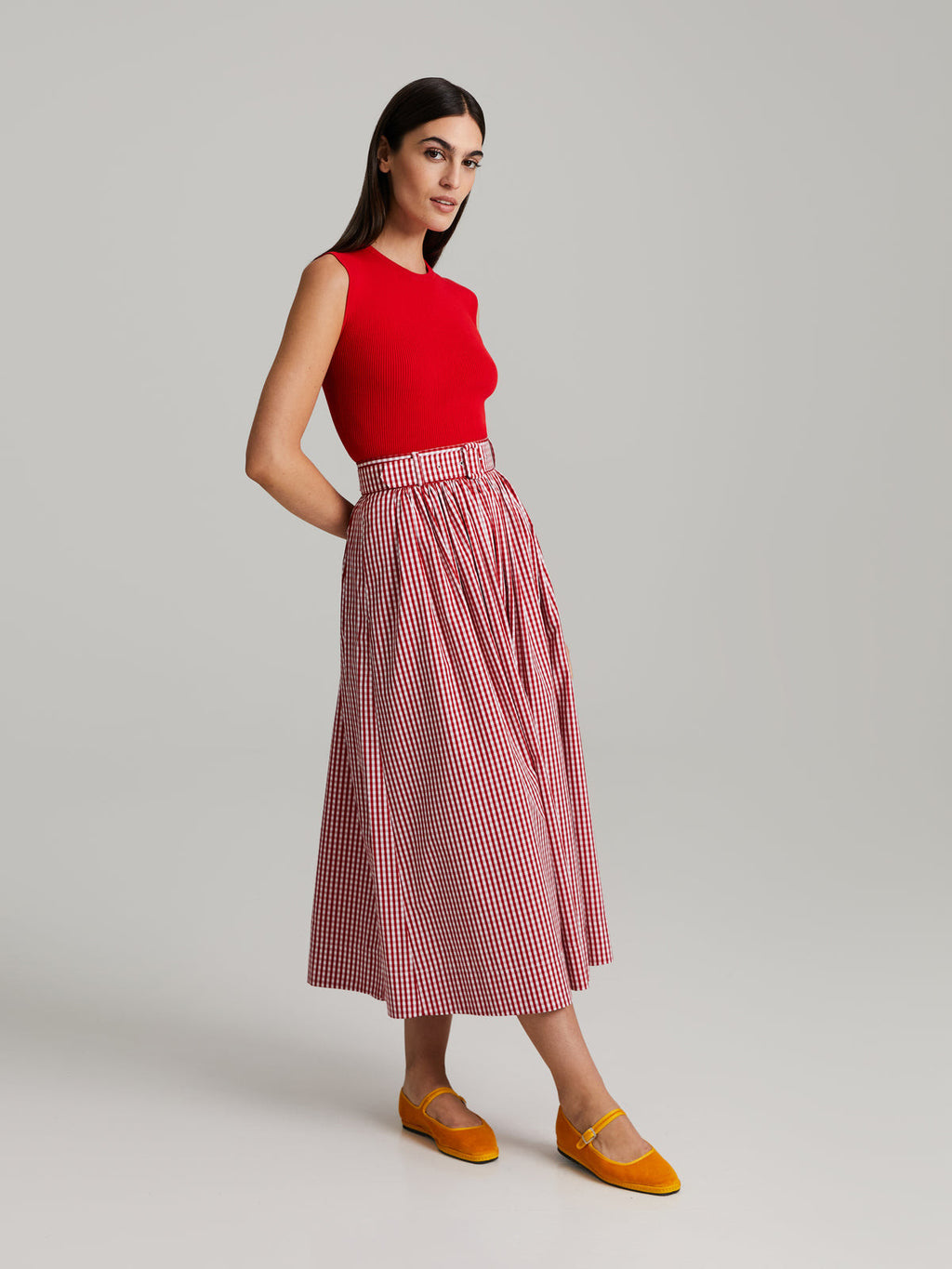 Andiata, Griet Rib knit Top Poppy Red