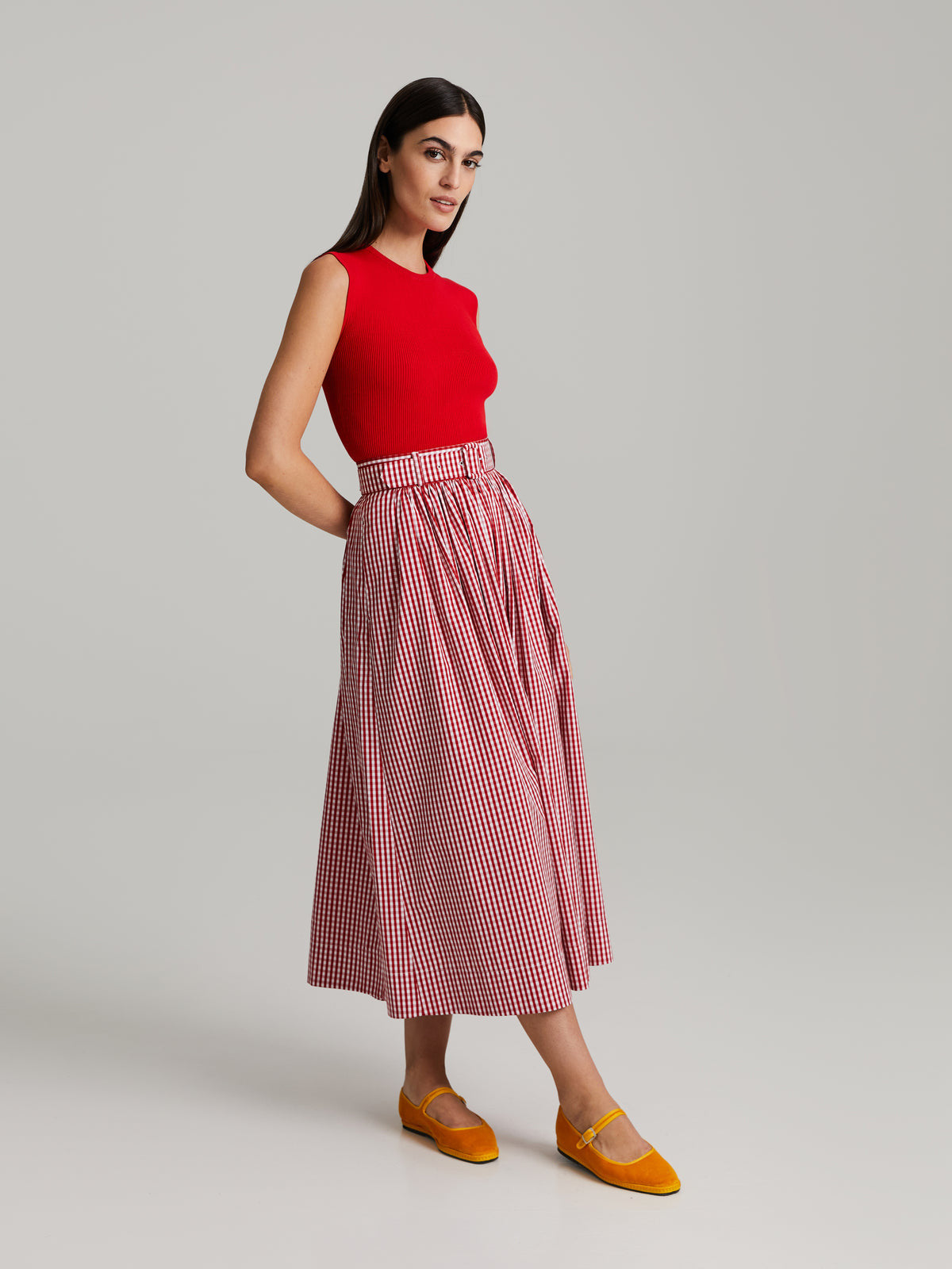 Andiata, Griet Rib knit Top Poppy Red