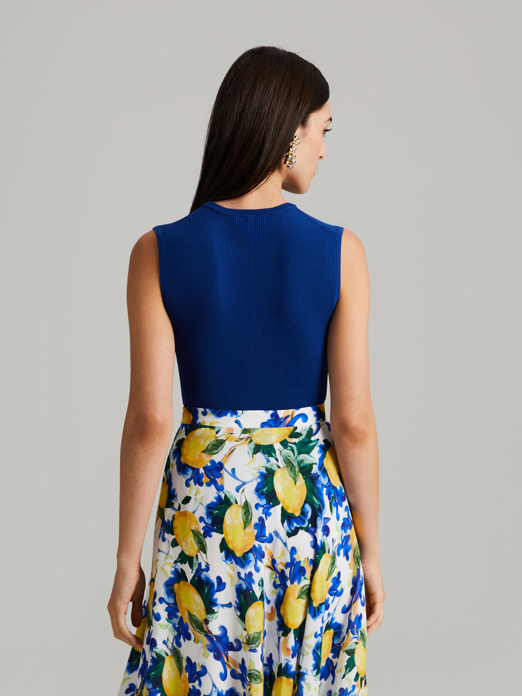 Andiata, Griet Rib knit Top Mediterranean Blue