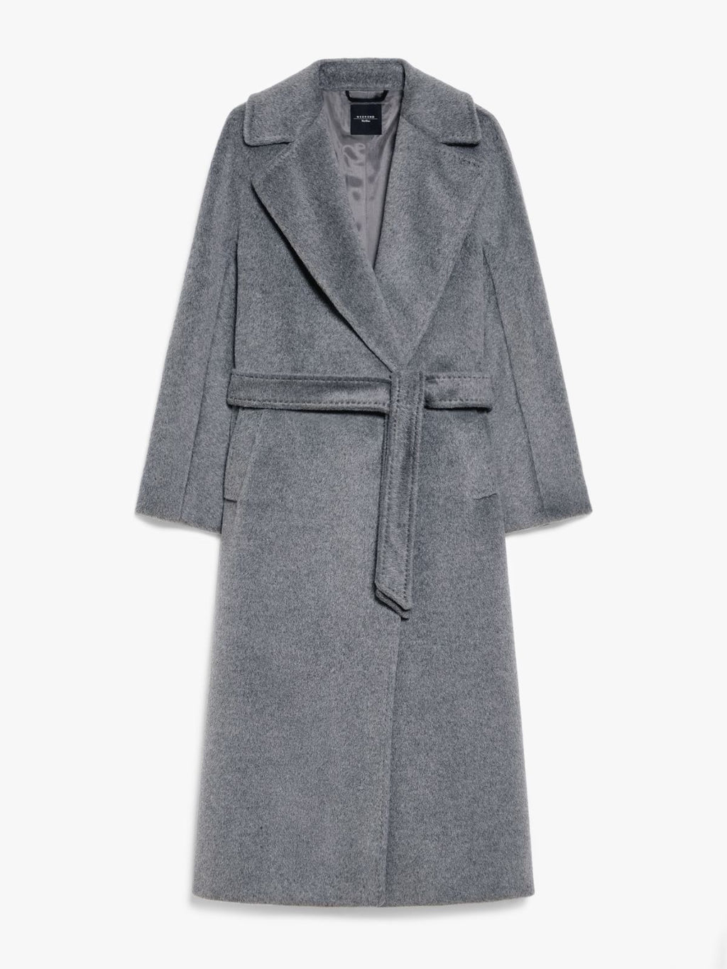 Weekend Max Mara, Tempera Wool & Alpaca Robe Coat Medium Grey