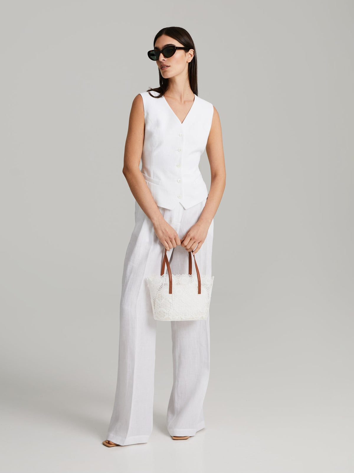 Andiata, Lace Mini Bag Brilliant White