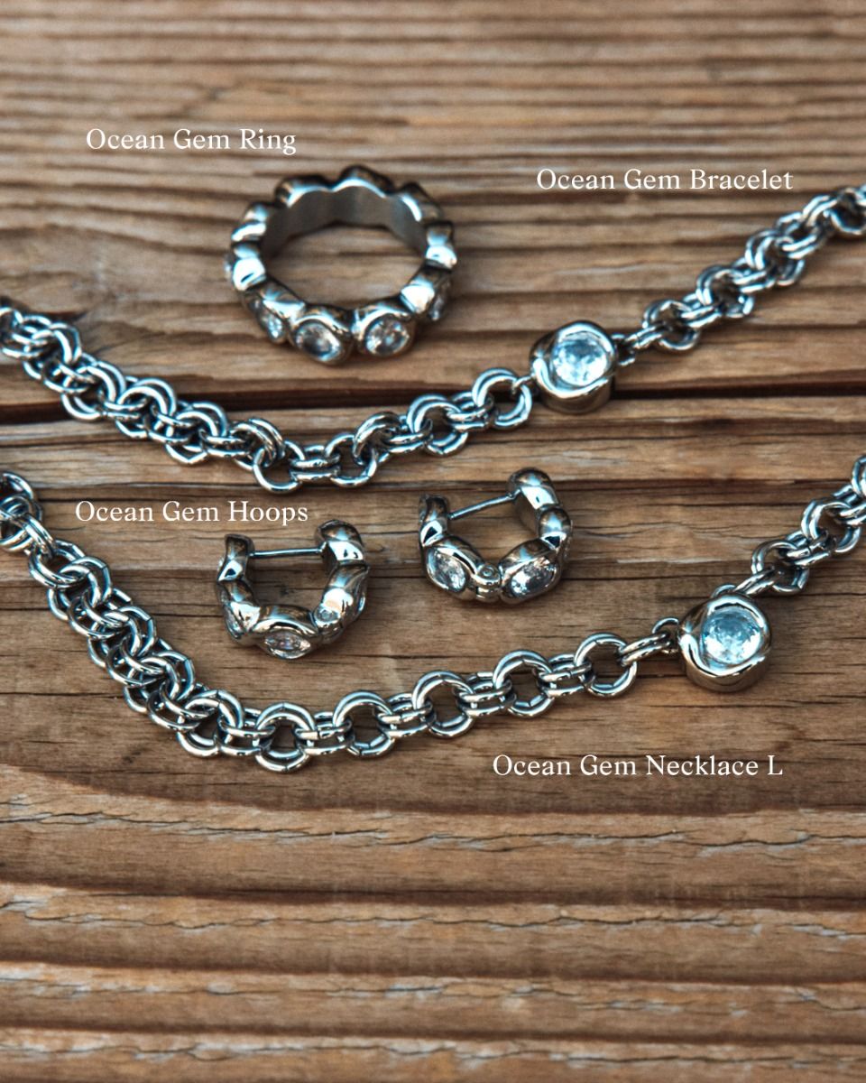 Ocean Gem Bracelet L Steel