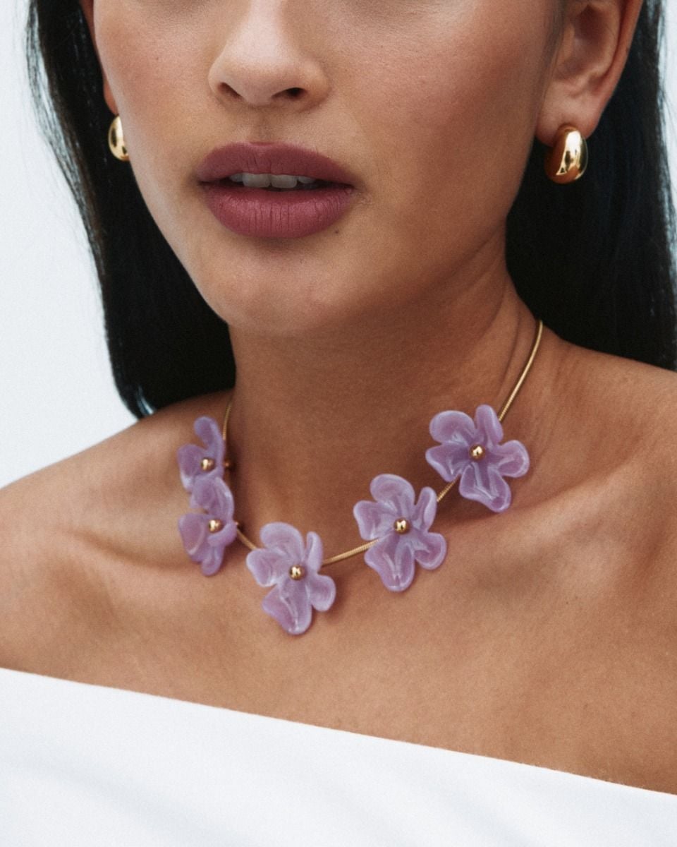 Wildflower Necklace Gold/Pink