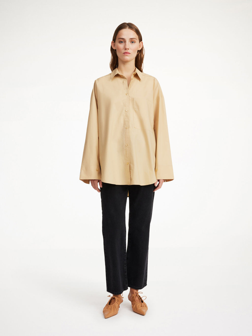 By Malene Birger, Derris Organic cotton shirt, Dark Sand