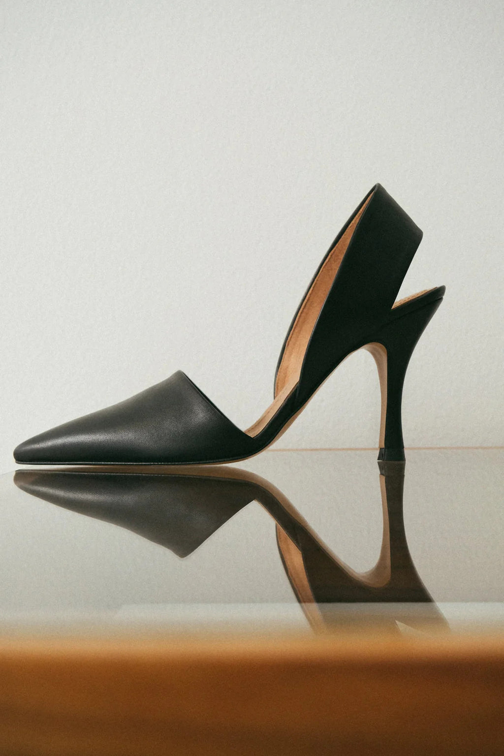 Flattered, Ricky Leather Black Heels