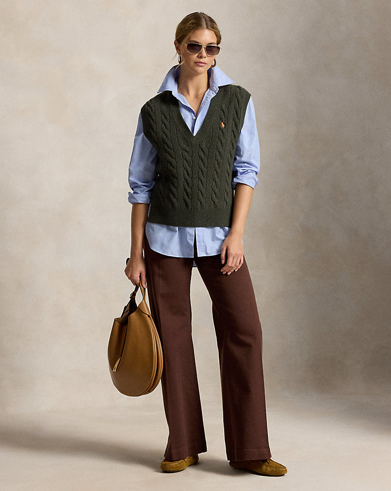 Cable-Knit Cashmere Sleeveless Jumper