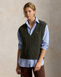 Cable-Knit Cashmere Sleeveless Jumper