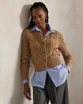 Cable-Knit Wool-Cashmere Cardigan