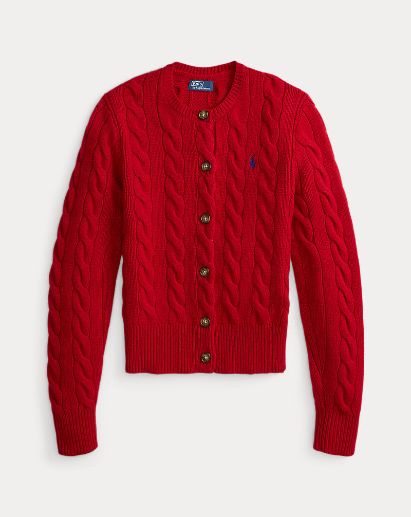 Cable-Knit Wool-Cashmere Cardigan