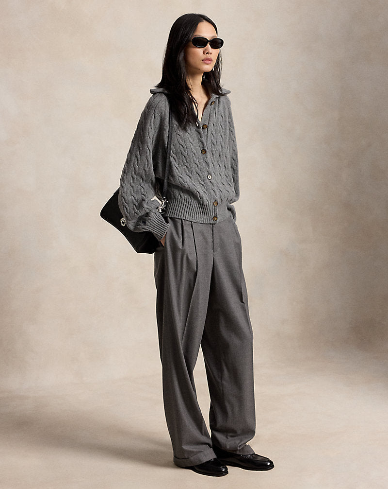 Cable-Knit Wool-Cashmere Jacket