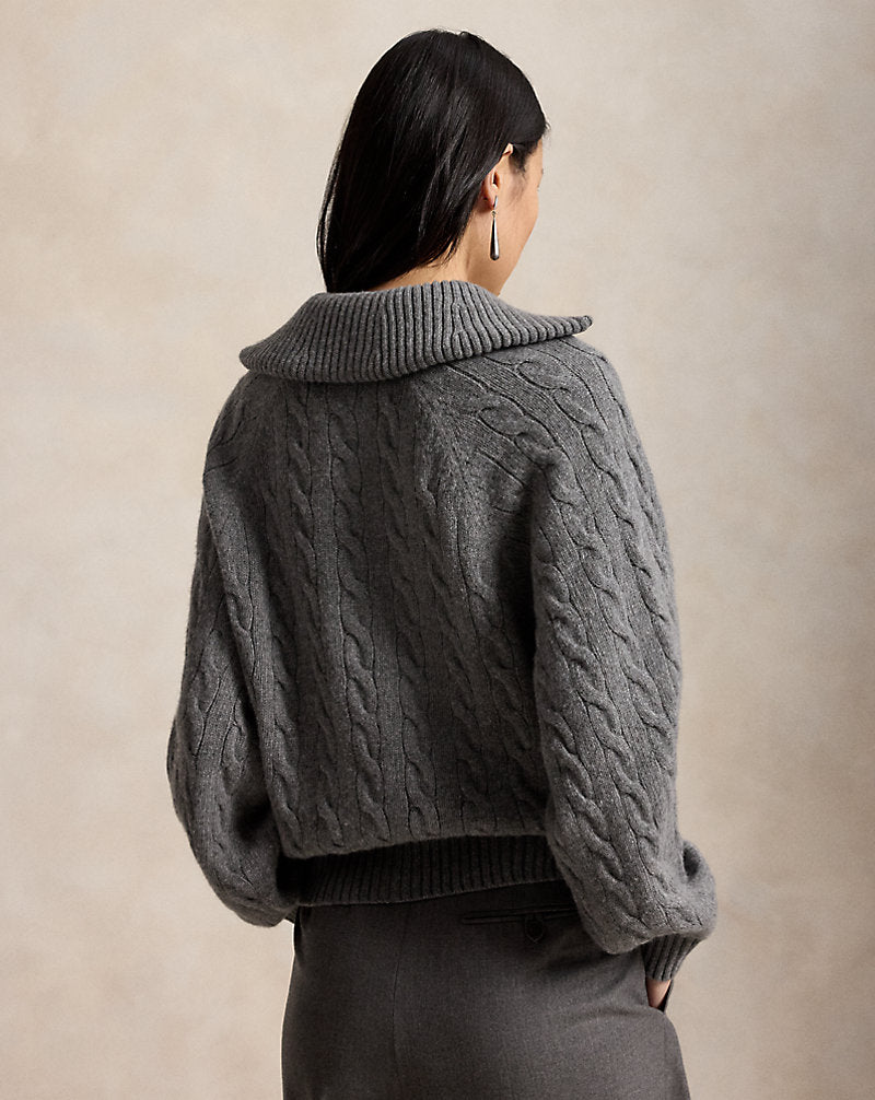 Cable-Knit Wool-Cashmere Jacket