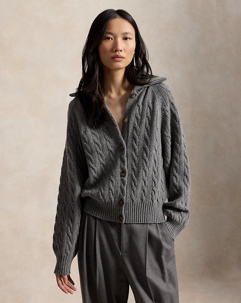 Cable-Knit Wool-Cashmere Jacket