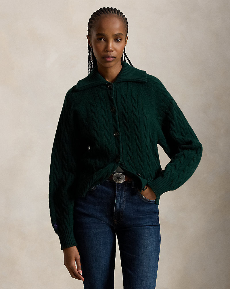 Cable-Knit Wool-Cashmere Jacket