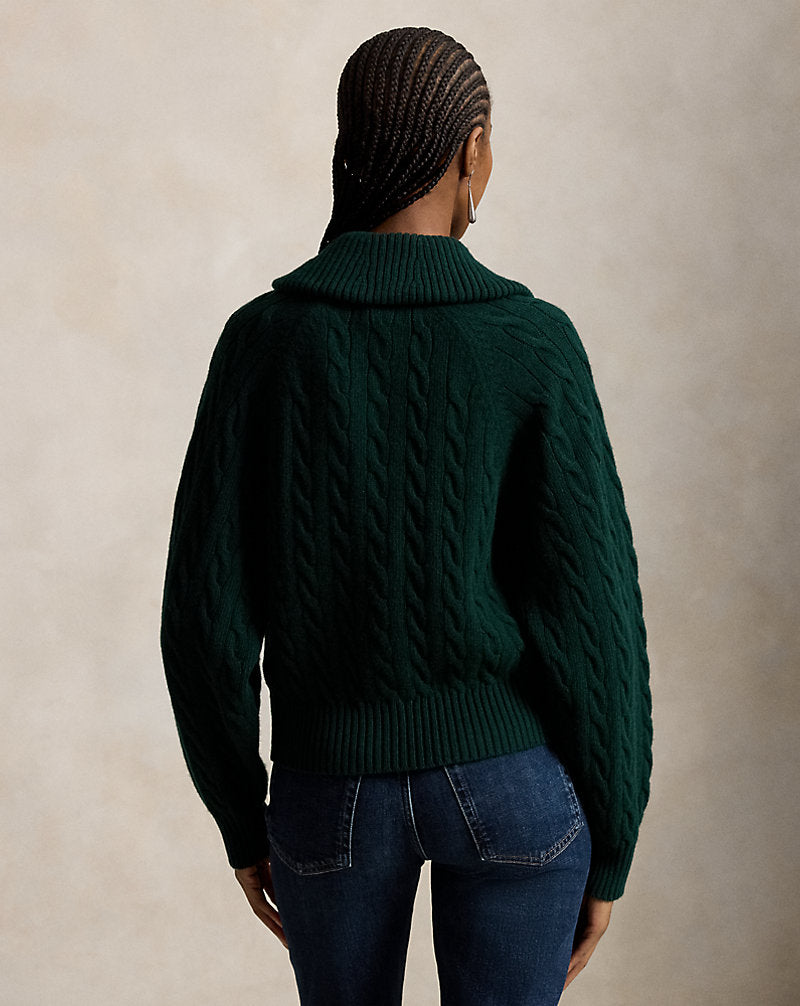 Cable-Knit Wool-Cashmere Jacket