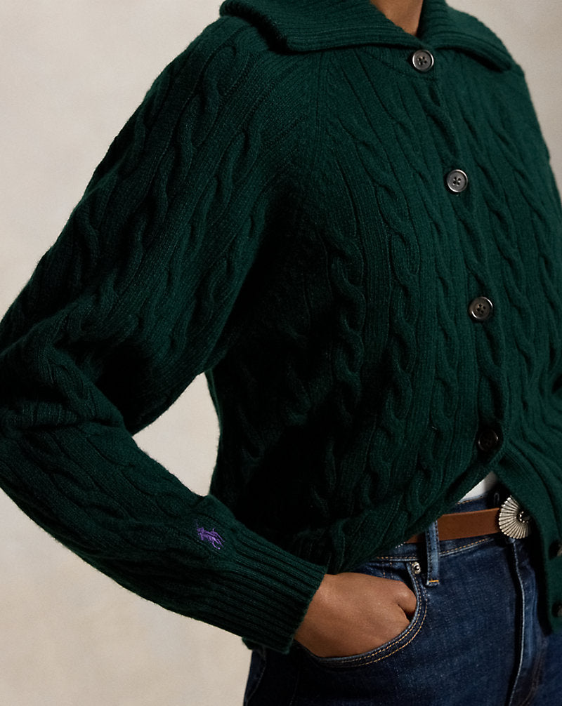 Cable-Knit Wool-Cashmere Jacket