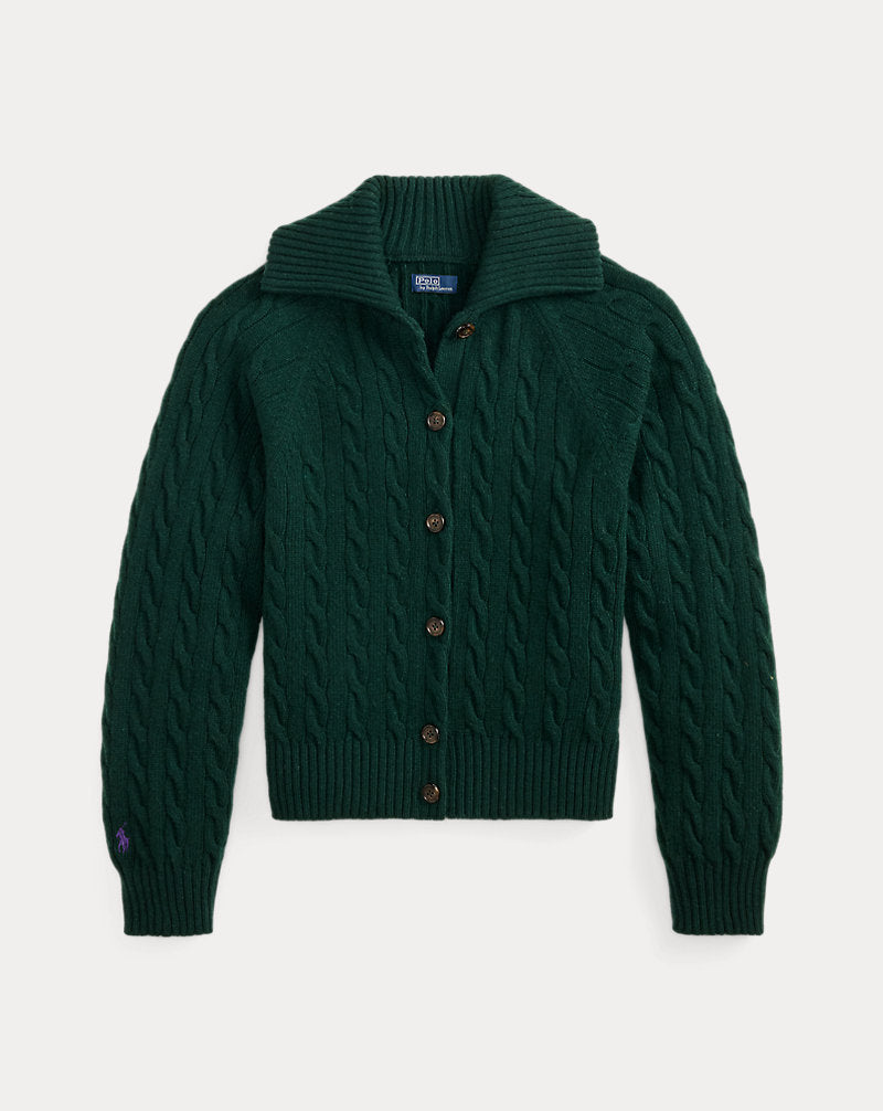 Cable-Knit Wool-Cashmere Jacket