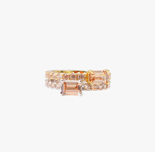 Izabel Display, Ultra Slim Ring Beige Silver