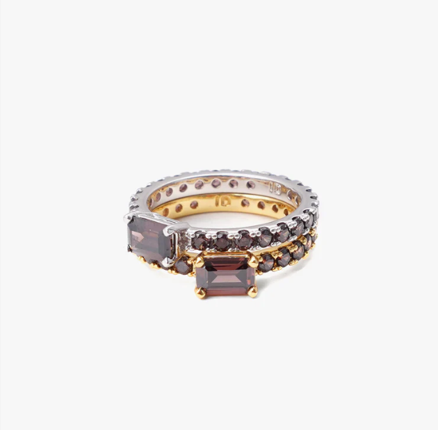 Izabel Display, Ultra Slim Ring Brown Gold