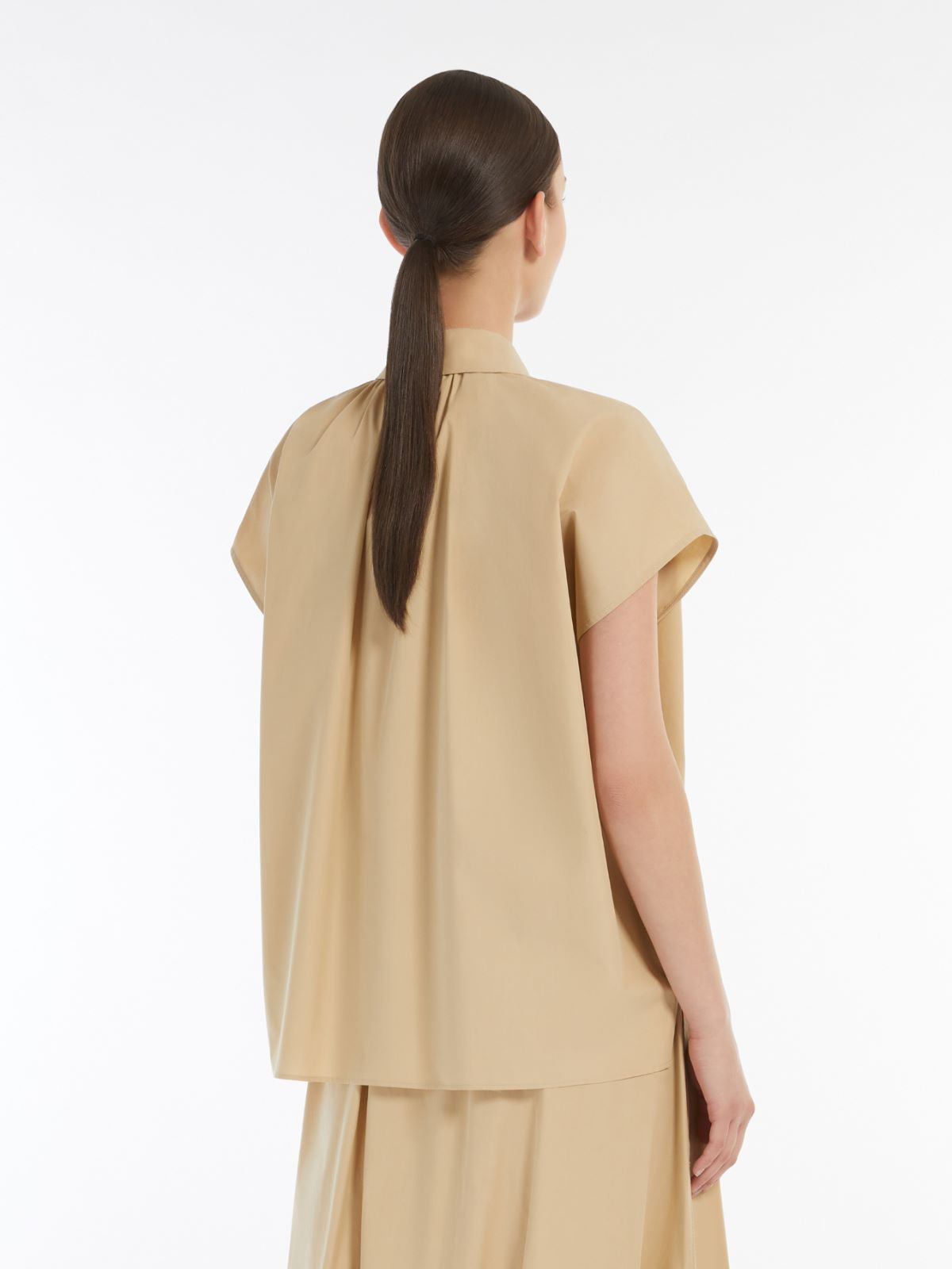 Weekend Max Mara, Vallo Loose-fitting Cotton Shirt, Sand
