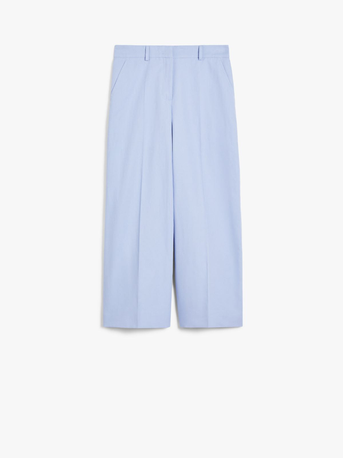 Weekend Max Mara, Zircone Cotton Linen Trousers, Light Blue