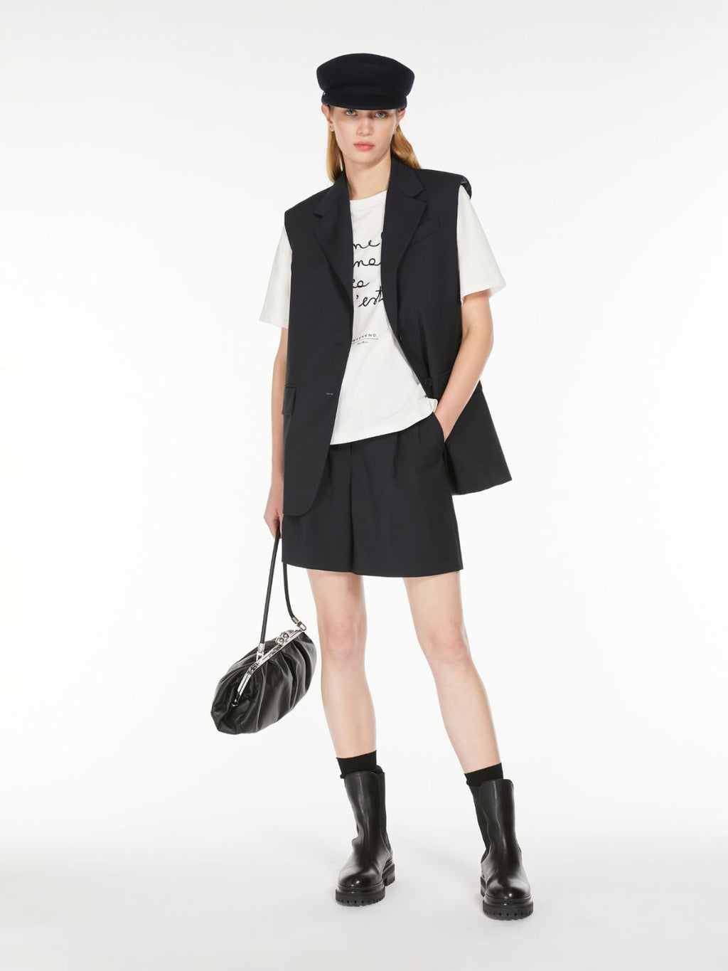 Weekend Max Mara, Donna Stretch Woollen Cloth Gilet